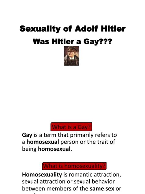 Sexuality of Adolf Hitler